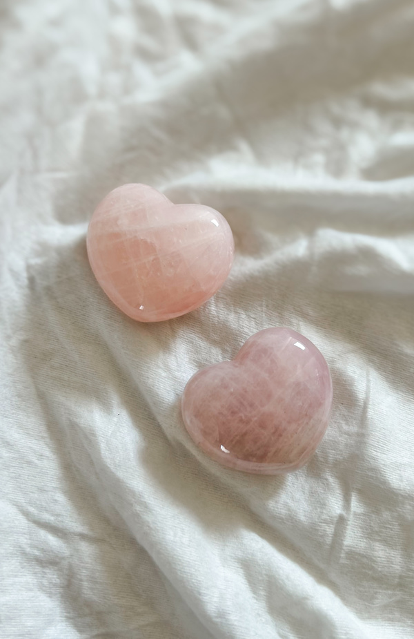 cuore in Quarzo Rosa